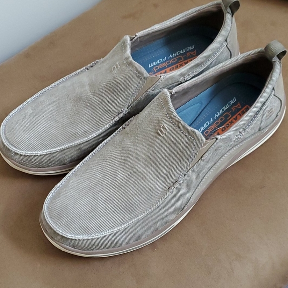 denim skechers slip on mens